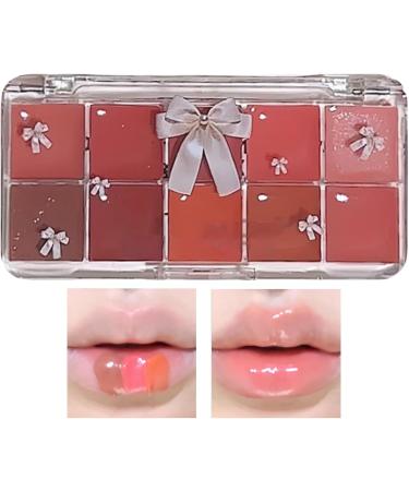  G n rique Lip Gloss Palette 10 Color Lip Paint Jelly Tinted Lip Gloss Moisturizing Lipstick Long-Lasting Makeup Kit Hydrating Soft Jelly Lips Perfect for Women and Ladies - Buy Online on GoSupps.com