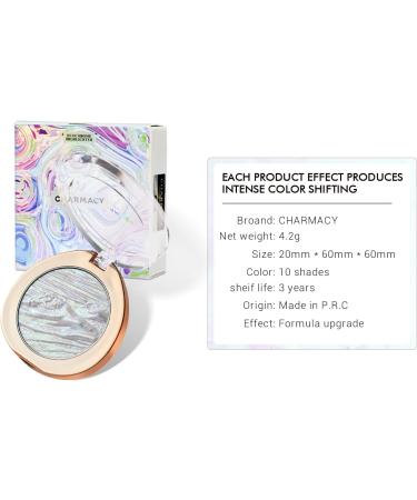 CHARMACY Chameleon Glitter Highlighter Palette - Long Lasting, Cruelty-Free Illuminator for Face Contouring - 4.20g (Pack of 1) - Buy Online on GoSupps.com