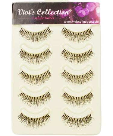 Vivis False Eyelashes 5 Pairs Short Natural Lashes Volume Hand-made Fake Eye Lash Black Soft for Various Makeups - 111M - Buy Online on GoSupps.com