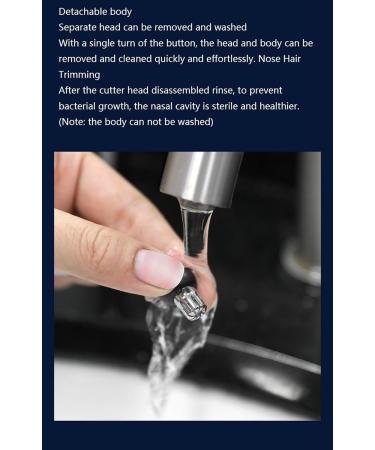 Buy Painless USB Rechargeable Nose Hair Trimmer - Waterproof Dual Blade Trimmer for Men & Women | Easy to Clean Black Color - Buy Online on GoSupps.com