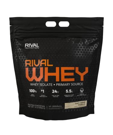 Rivalus Rivalwhey Soft Serve Vanilla 100% Whey/Isolate Primary Source 10 Lbs 4530 gram