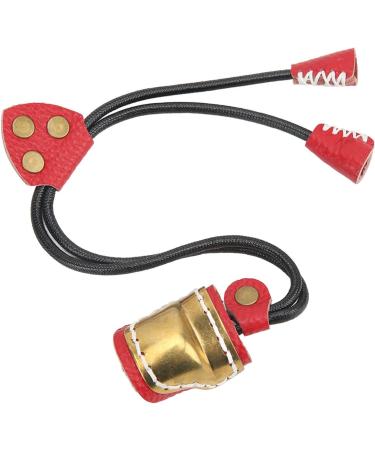 Nofaner Leather Archery Thumb and Finger Protector Guard for Traditional Bow Shooting - Red - Buy Online on GoSupps.com