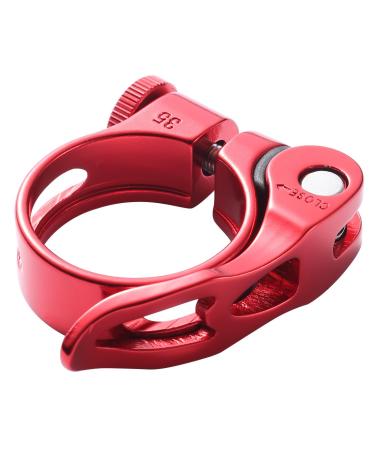 WILE Quick Release Bicycle Seatpost Clamp Red- 34.9