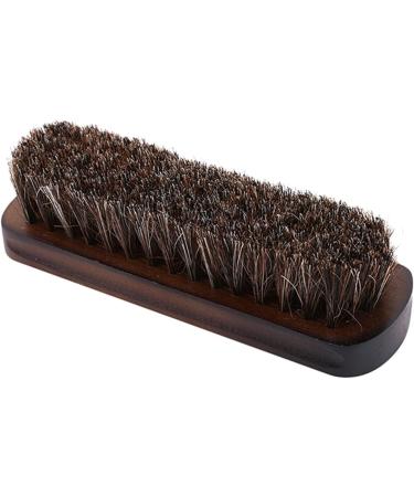 Home Shoes Brushes Horsehair Shoe Brush Polished Wooden Handle Natural Leather Soft Boots Bathroom Tool Brush Onecolor - Buy Online on GoSupps.com