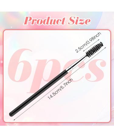 6-Piece Eyelash & Eyebrow Brush Set with Container - Perfect for Powder & Gel Application - Buy Online on GoSupps.com