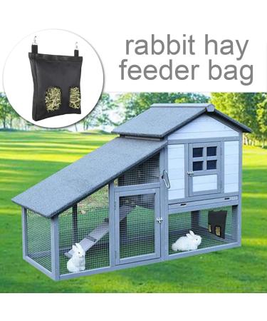 Rabbit Hay Feeder Bag Small Animal Hanging Feeder Sack Oxford Cloth Fabric Guinea Pig Hay Feeder for Rabbit Guinea Chinchilla Black - Buy Online on GoSupps.com