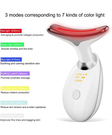 Buy Portable Face and Neck Massager | 7 Color LED Facial Beauty Device for Home Use - Buy Online on GoSupps.com