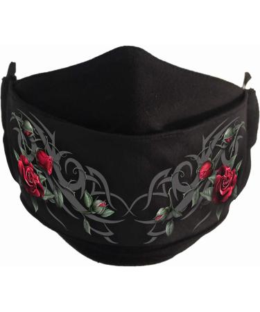 Buy Spiral Tribal Rose Premium Everyday Cotton Mask | Adjustable | International Shipping Available - Buy Online on GoSupps.com