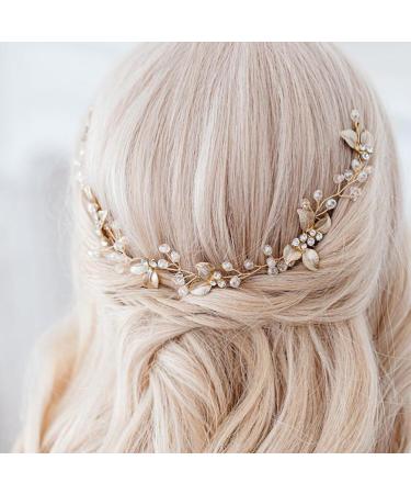 PHENOFICE Pearl Floral Hair Accessories Bride Hair Comb Clip Bridesmaid Headwear Hair Vine Crystal Bridal Headpieces Crystal Bridal Headpieces Pearl Hair Accessories for Women and Girls - Buy Online on GoSupps.com