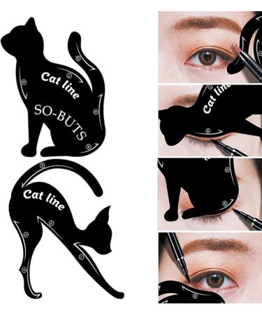 2Pcs Eyeliner Stencils Perfect Winged Tip Look Eyeshadow Guide Template Tool Eye Makeup Tool Easy to Use at Home Eyeshadow Guide Template - Buy Online on GoSupps.com
