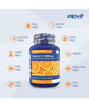 Vitamin C 1000mg with Bioflavonoids | Immune Support & Energy Boost | 200 Vegan Tablets - Buy Online on GoSupps.com
