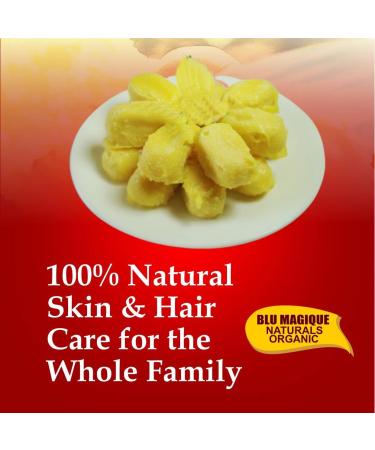 Buy 100% Pure Raw African Unrefined Shea Butter - Blu Magique Naturals - 2 lbs Moisturizer for Hair Skin DIY Soap & Lip Balm - Buy Online on GoSupps.com