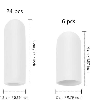 Frienda Gel Finger Protectors - 30 Silicone Finger Cots for Cracking & Trigger Finger Support - White - Buy Online on GoSupps.com