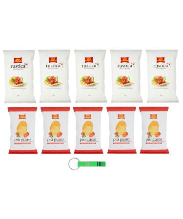 Lot de 10 paquets de test San Carlo Patatine tomates cerises 5 x 150 g Rustica 5 x 300 g sachets de chips de pommes de terre porte-cl s Beni Culinari