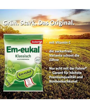 Buy Em-Eukal Classic Cough Drops with Sugar - Eucalyptus Flavor 150g (12 Pack) - International Shipping Available - Buy Online on GoSupps.com
