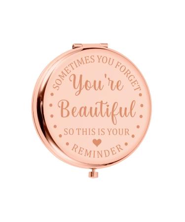 ZZP Birthday Gifts for Women Compact Makeup Mirror Gifts for Girl Sisiter Graduation Christmas for Daughter from Mom Inspirational Present for Co-woker Friend Gift for Wife Girlfriend