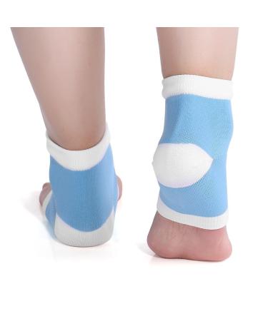 Moisturizing Cracked Heel Socks - Gel Spa Pedicure Foot Care Open Toe Heel Protectors (Blue) - Shop Now! - Buy Online on GoSupps.com