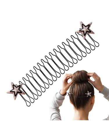 Invisible Hair Holder Cute Stretchable Bangs Fixing Clip - Hair Styling Tools For Prom Daily Casual Wedding Dating Working And Traveling Kagrote Silver Five-pointed Star