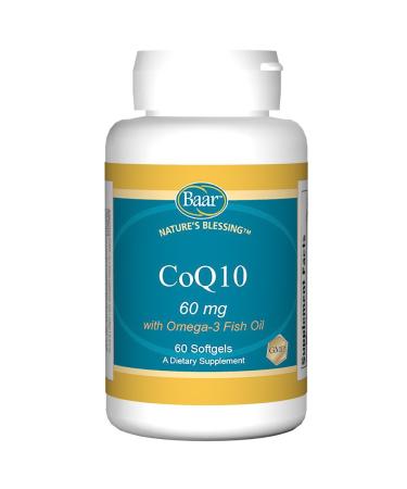 Baar Nature's Blessing CoQ10 with Omega-3 Fish Oil Softgels