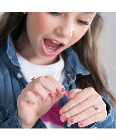 Miss Nella Sugar Hugs Pink Glitter Kids Nail Polish - Non-Toxic, Odour-Free, Easy Peel Off Formula for Children and Toddlers - Buy Online on GoSupps.com