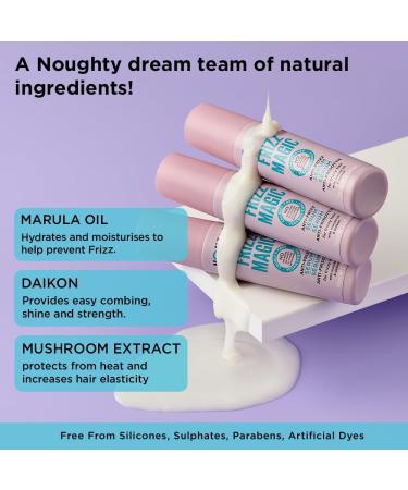 Noughty 97% Natural Frizz Magic Serum - Anti Frizz & Heat Protection for Curly Hair - 75ml - Buy Online on GoSupps.com