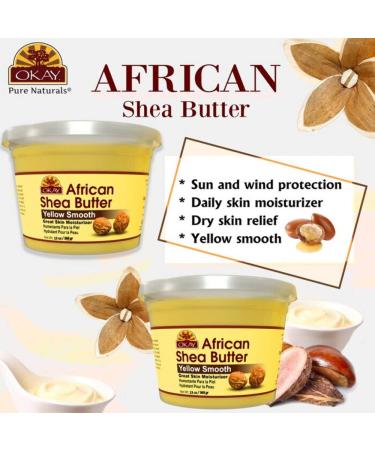 Okay Pure Naturals Yellow Shea Butter 13 oz - Premium African Skin Moisturizer - Buy Online on GoSupps.com