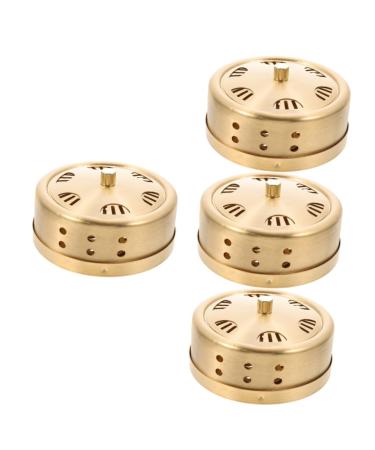 Beavorty 4er-Box smoke-free moxibustion box home stand adjustable stand metal bracket portable massage device tankstack portable burner metal container moxa copper moxibustion device 8x8x4.5cmx4pcs goldenx4stk
