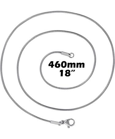 12 Pack 18 Stainless Steel Snake Chain Necklaces with Lobster Clasps for DIY Jewelry Making - 1.2mm - Buy Online on GoSupps.com