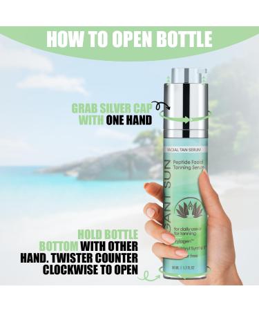 Buy Elegant Sun Facial Tanning Bed Lotion | Indoor/Outdoor Tanning Lotion No DHA Bronzer | Natural Flawless Glow Peptide Serum - Buy Online on GoSupps.com