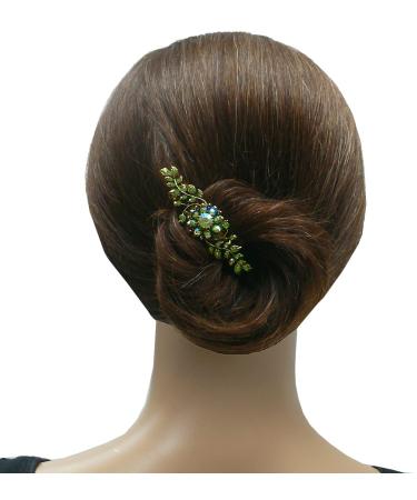 JCGY Mid Size Crystal Barrette | Sparkly Green Crystals | French Clip Clasp | 5A86600-1 - Buy Online on GoSupps.com