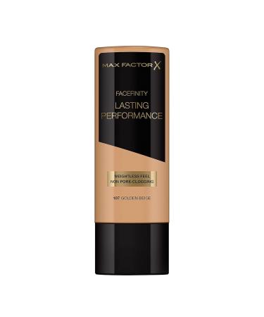 Max Factor Facefinity Lasting Performance Foundation 107 Golden Beige - 35ml | Long-Lasting Coverage & Flawless Finish - Buy Online on GoSupps.com