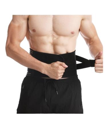 GTHNHD Waist Trainer Lumbar Support Brace Adjustable Waist Decompression Belt Breathable Back Brace Double Waist Cincher Small Black