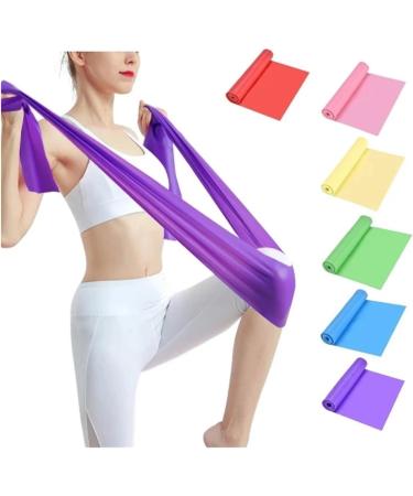 Yoga Pilates Stretch Resistance Band - 150cm Elastic Rubber Fitness Training Band - Premium Yellow Gym Accessory - Buy Online on GoSupps.com
