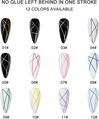 TEEROVA Painted Gel Nail Polish Set 12 Colors Line Art Gel Neon Yellow Green Glitter Sliver Gold Nail Art Painting Gel Manicure Tools DIY Drawing Nail Gel for Line 12ml Each Bottle - UV LED Required - Buy Online on GoSupps.com
