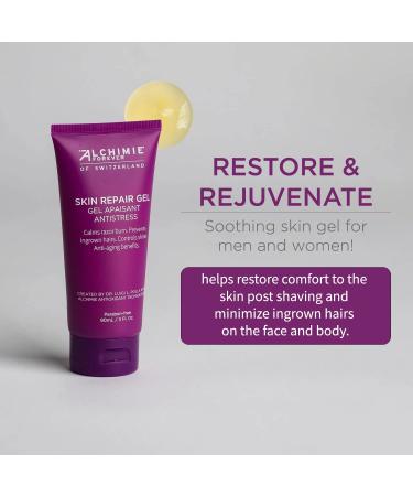 Alchimie Forever Skin Repair Gel - Oil Free Post Shave Care with Rosemary & Turmeric | Soothing Restorative Anti-Aging Benefits | Reduces Ingrown Hairs | 3 fl oz - Shop Internationally - Buy Online on GoSupps.com