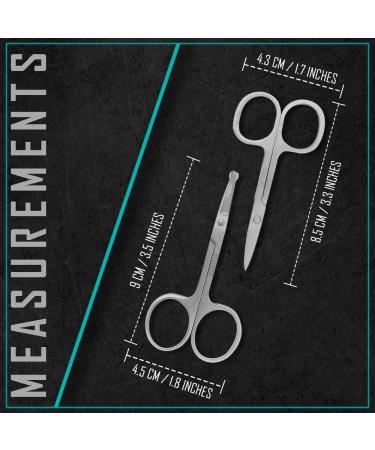 Groovy Trimming Scissors - Safety Tip Grooming Scissors for Men & Women | Eyebrow Nose Beard & Ear Hair Trimming - Buy Online on GoSupps.com