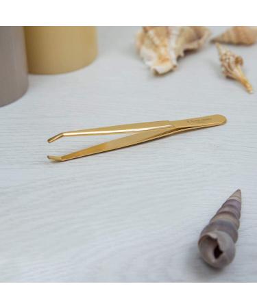 3 Claveles 12246 - Shaving tongs gold 9 cm crab tip - Buy Online on GoSupps.com