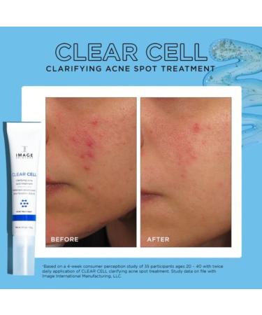 IMAGE Skincare CLEAR CELL Clarifying Acne Spot Treatment 0.5 oz - Salicylic Acid Formula for Existing and Preventing New Blemishes - Buy Online on GoSupps.com
