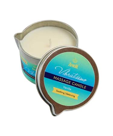 Vibratissimo massage candle vanilla 50ml i candle with vanilla fragrance i candle relaxation i made of natural raw materials & with coconut oil i suitable for sensitive skin i massage candle 50 ml vanilla - Buy Online on GoSupps.com