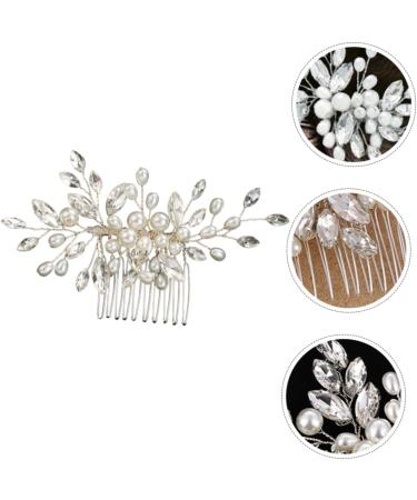 Housoutil Bridal Headwear Bun Hair Comb Wedding Hair Decor Exquisite Hair Comb Hair Wedding Decor Hair Pin Rhinestone Bobby Pins Wedding Bridal Headdress Grace Wig Pearl Miss White - Buy Online on GoSupps.com