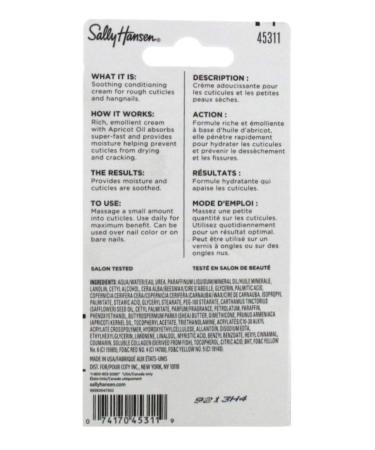 Sally Hansen Cuticle Massage Cream 0.4oz (12ml) - Hydrating Nail Care Treatment - Buy Online on GoSupps.com