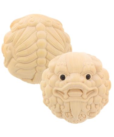 PopetPop 2 pieces Baoding balls Meditation balls Chinese handmade balls Wood massage balls Grip-Kraft-trainer tools Bucksbaum-L wen-Design