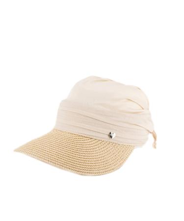 HAT YOU cotton summer hat women's sun visor hat adjustable one size natural