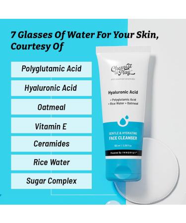 Gentle & Hydrating Face Cleanser | Vitamin E Rice Water & Oatmeal | Removes Oil & Dirt | All Skin Types | 100ml - Shop Internationally - Buy Online on GoSupps.com