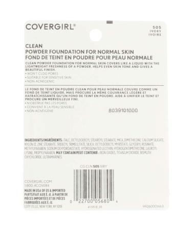 CoverGirl Simply Powder Foundation Ivory 505 0.41 oz - Pack of 4 - Buy Online on GoSupps.com