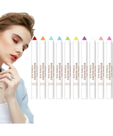 Eye Shadow Stick Makeup | Waterproof Eyeshadow Pencil with Sharpener Long Lasting Eye Shadow Highlighter Stick Makeup Pencil for Eye Kroren - Buy Online on GoSupps.com