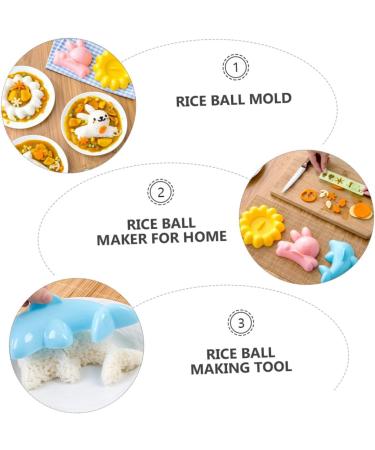 Alipis 16 Pcs Rice Ball Mold Baby Food Supplement Mold Bento Rice Ball Maker for Home Embossed Child 15X4CMx2pcs Assorted Colorx2pcs - Buy Online on GoSupps.com