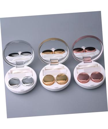 Buy Homsfou 4-Piece Contact Lens Container Set Stylish Interchangeable Cases with Mirror Film Perfect for International Shipping! - Buy Online on GoSupps.com