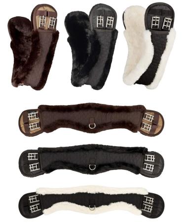 Equinate moon belt anatomically with synthetic lambskin short belt triveled strap dressage belt length: 50 60 70 80 cm brown black nature 60cm natural