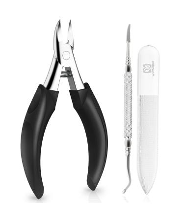WONSIM Nail Clippers  Toenail Clippers for Thick or Ingrown Nails with Ingrown Toenail File and Lifter  Sharp Curved Blade Heavy Duty Toenail Clippers Ingrown Toenail Tool for Seniors  Men and Adults